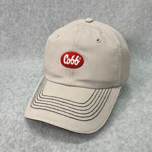 The MAX Hat Cobb Logo Adjustable OSFM Tan Embroidered Baseball Cap